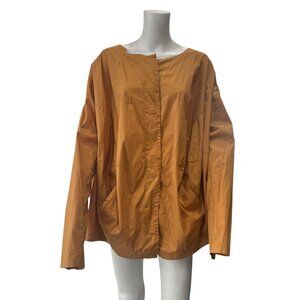 NWT Rundholz Mango Orange Cotton Magnetic Tunic Top Jacket size Small